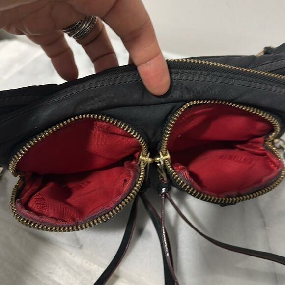 MZ Wallace Nylon Chain Link Crossbody bag black multiple compartments - Picture 7 of 12